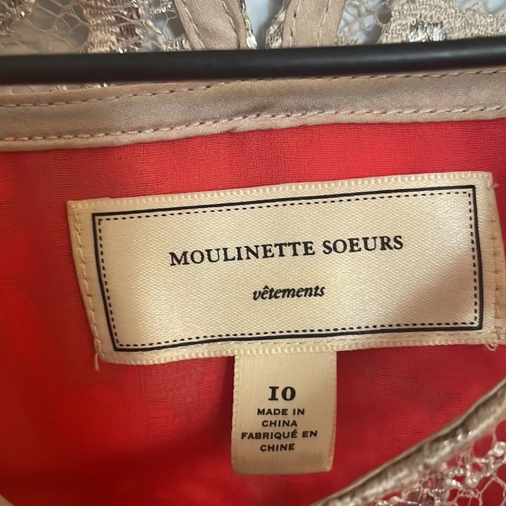 Anthropologie red and gold shell size 10. - Picture 2 of 5